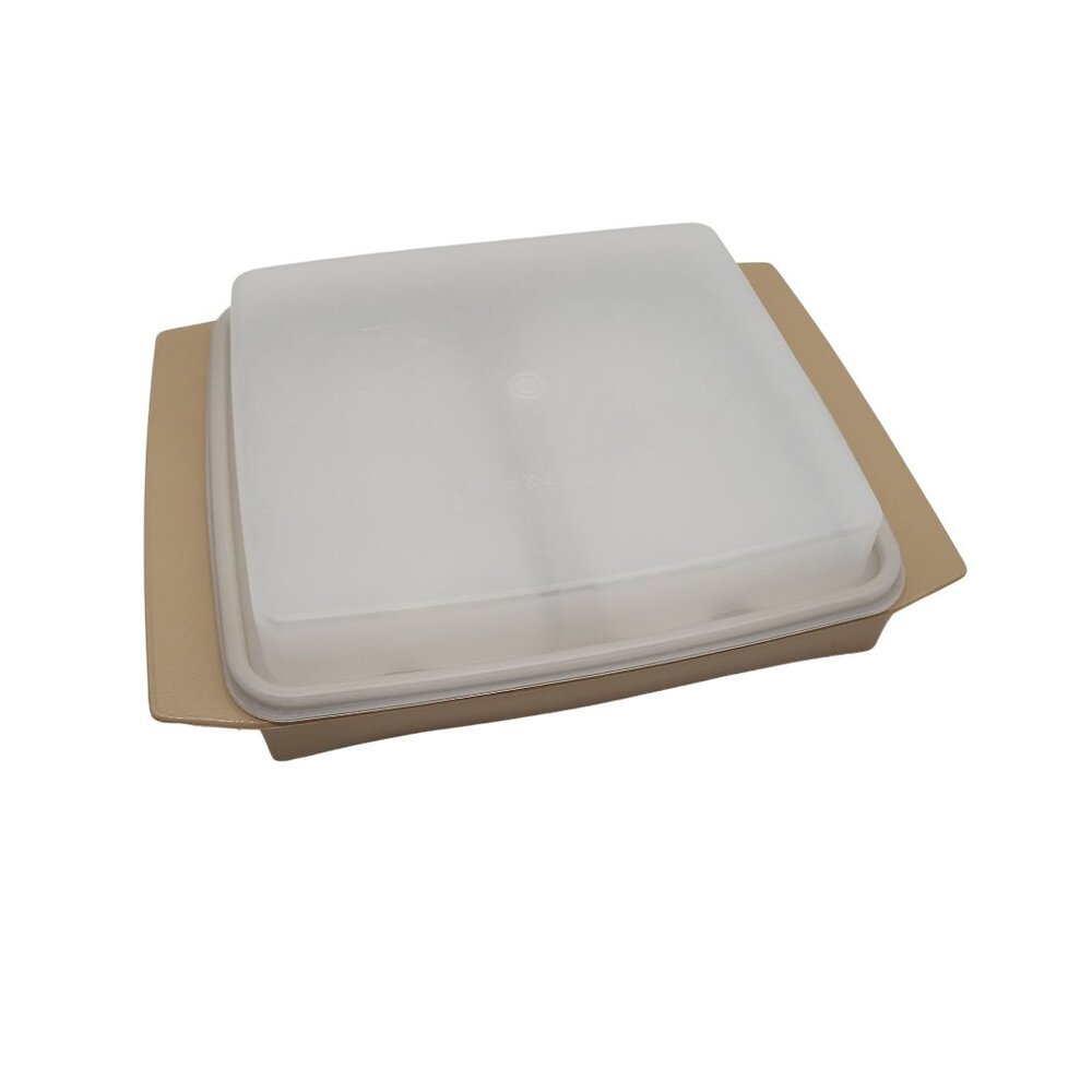 Vintage Tupperware Devil Egg / Veggie Keeper beige